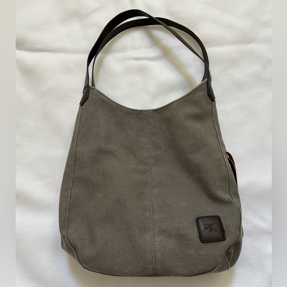 Stylish Gray Canvas Tote Bag